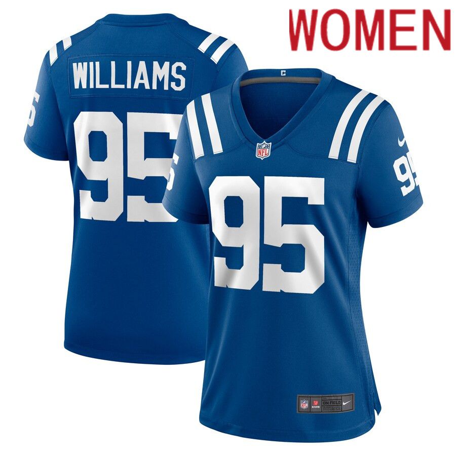 Women Indianapolis Colts 95 Chris Williams Nike Royal Game Player NFL Jersey